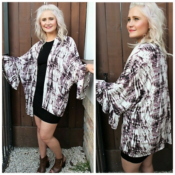 🆑Mauve Tie Dye Summer Cardigan - Picture 2 of 3